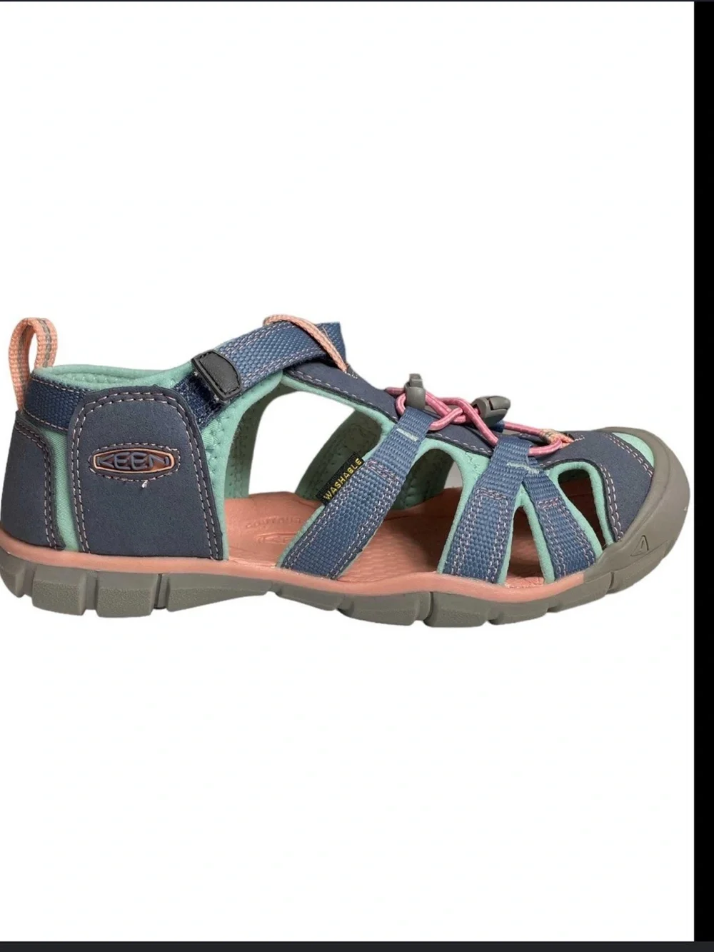 KEEN Seacamp II CNX Kids Sandals Youth 4 pink Aqua Closed Toe Water Shoes